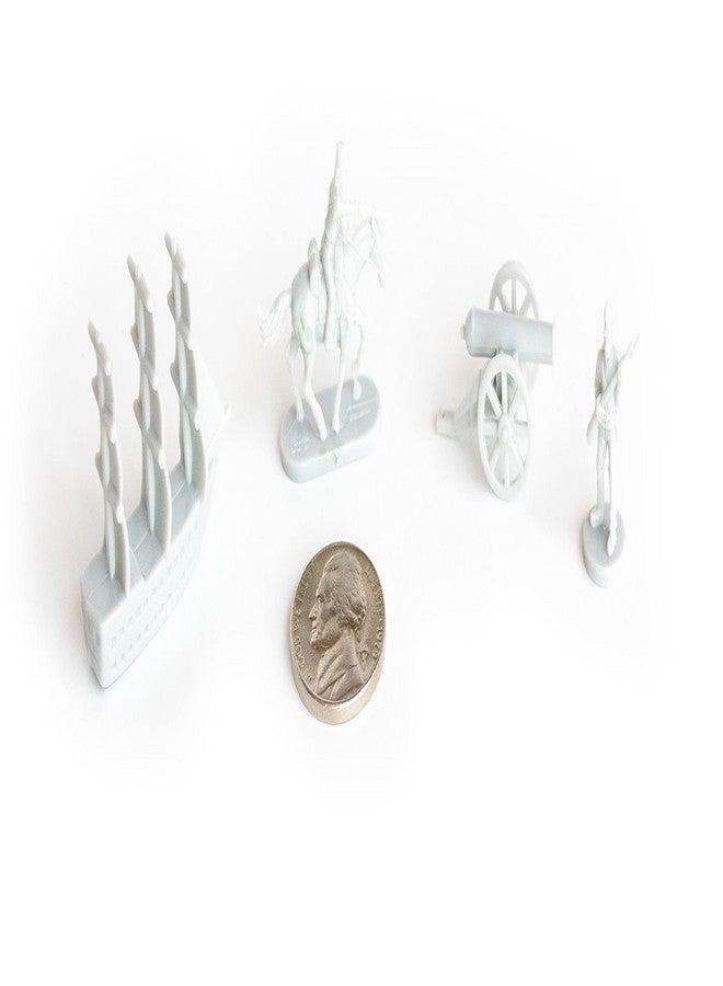 Morrison Games Napoleonic & Civil War Military Miniatures (Grey): Plastic Toy Soldiers Set: Infantry, Cavalry, Artillery, Ships - Image 2